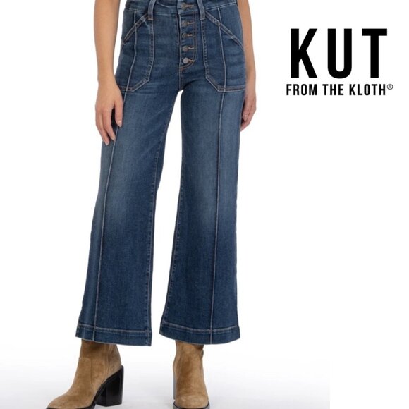 Meg Friendly High Rise Wide Leg Jean - 14 (Pair 2 of 2) - Picture 1 of 3